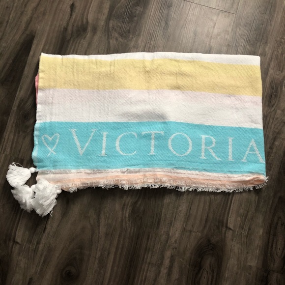 Victoria's Secret Other - Victoria’s Secret Beach Towel Spring Pastel Tassel